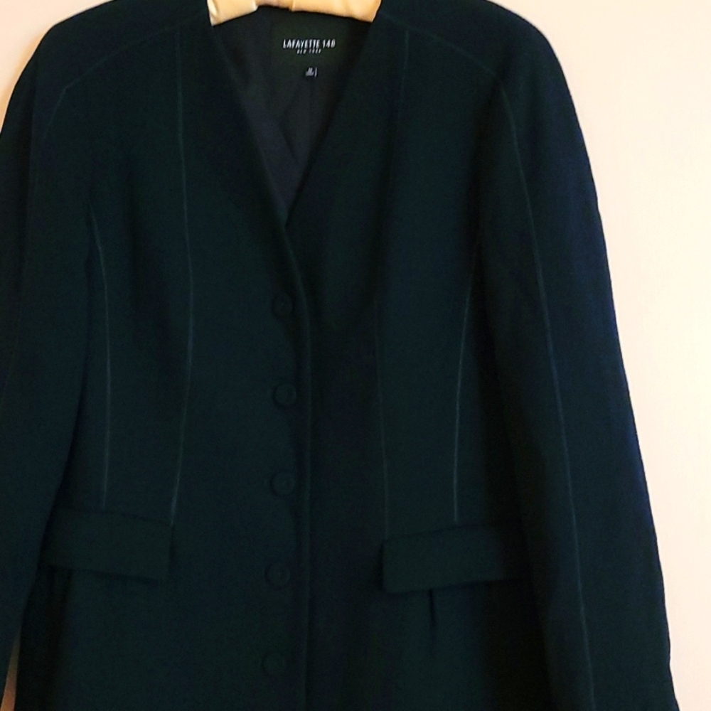 Lafayette 148 New York long navy blazer